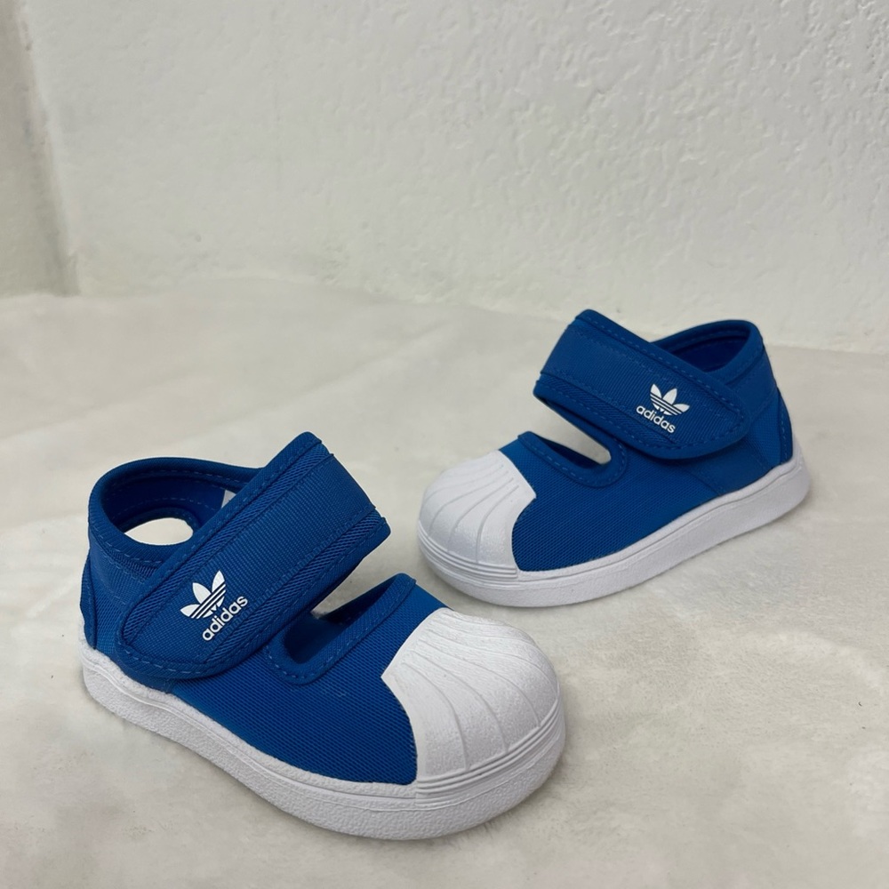 New Adidas Superstar 360 Toddler Blue White Beach Size 5.5